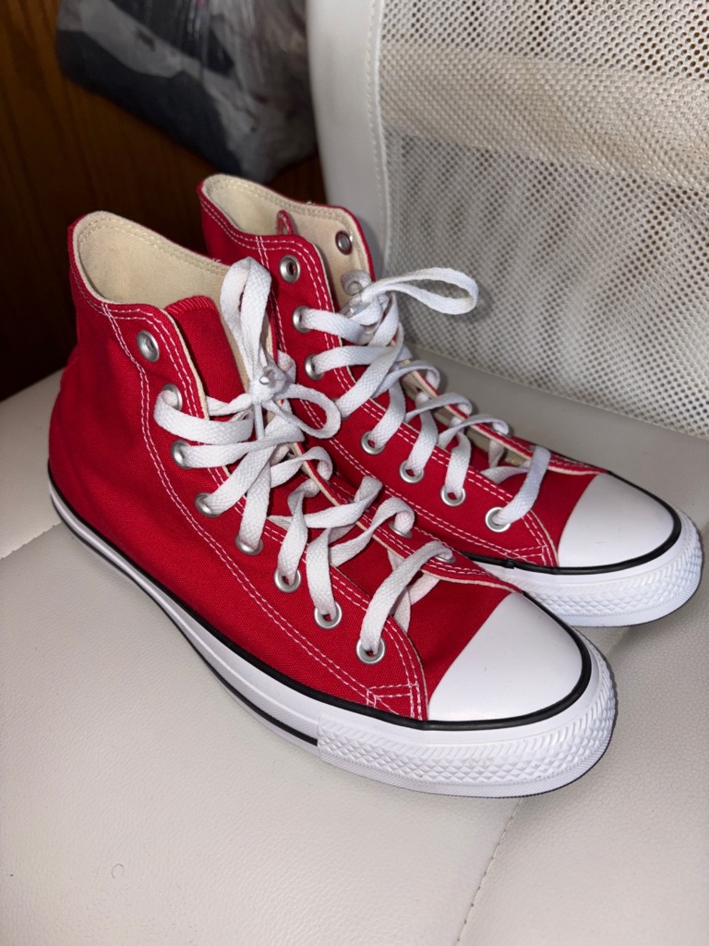 Red High Top Converse - Picture 2 of 4